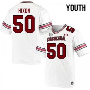 Youth Felix Hixon White Gamecocks College Football #50 Jersey 730252-471