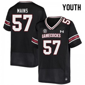 Youth Grayson Mains Black University of South Carolina College Football #57 Jersey 451421-173