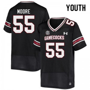 Youth Jakai Moore Black University of South Carolina College Football #55 Jersey 222029-734