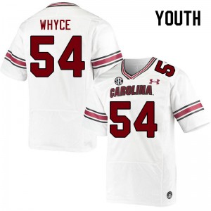 Youth Jamaal Whyce White South Carolina College Football #54 Jersey 557587-155