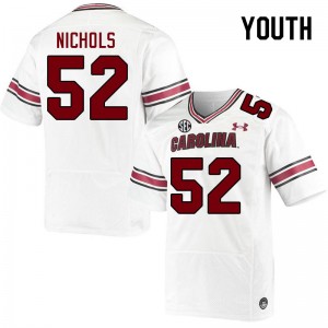 Youth Jaylen Nichols White South Carolina College Football #52 Jersey 653990-557