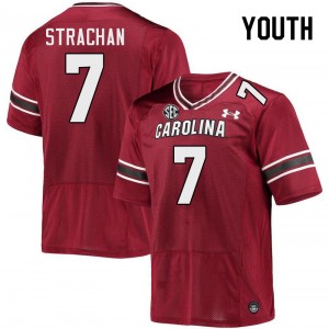 Youth Jordan Strachan Garnet South Carolina Gamecocks College Football #7 Jersey 285213-916