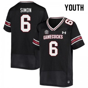 Youth Joshua Simon Black University of South Carolina College Football #6 Jersey 329682-530
