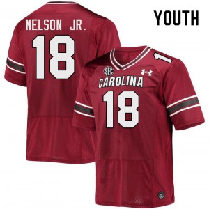 Youth Keenan Nelson Jr. Garnet Gamecocks College Football #18 Jersey 538925-775