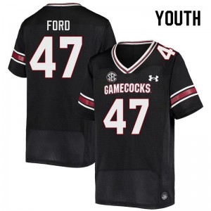 Youth King-Demenian Ford Black South Carolina Gamecocks College Football #47 Jersey 895814-761