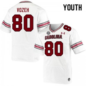 Youth Lukas Vozeh White South Carolina Gamecocks College Football #80 Jersey 708215-576