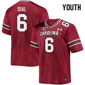 Youth Marcellas Dial Garnet Gamecocks College Football #6 Jersey 153801-608