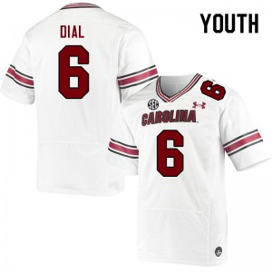 Youth Marcellas Dial White University of South Carolina College Football #6 Jersey 973888-776