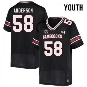 Youth Markee Anderson Black Gamecocks College Football #58 Jersey 792579-789