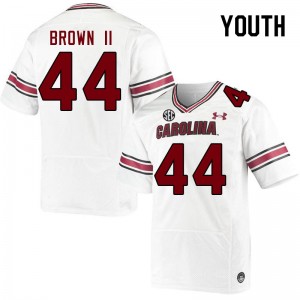 Youth Maurice Brown II White South Carolina College Football #44 Jersey 585534-950