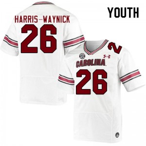 Youth Nathan Harris-Waynick White University of South Carolina College Football #26 Jersey 517743-598