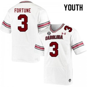 Youth O'Donnell Fortune White South Carolina College Football #3 Jersey 944343-677