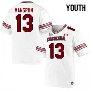 Youth Payton Mangrum White South Carolina Gamecocks College Football #13 Jersey 483330-199
