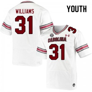 Youth Peyton Williams White University of South Carolina College Football #31 Jersey 806496-361