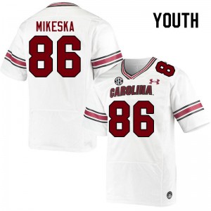 Youth Reid Mikeska White University of South Carolina College Football #86 Jersey 204915-309