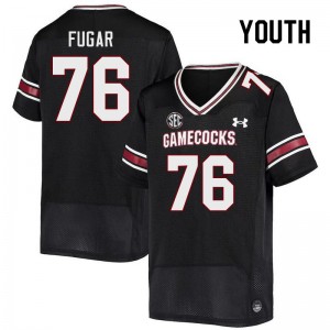 Youth Sidney Fugar Black Gamecocks College Football #76 Jersey 557459-880