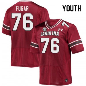 Youth Sidney Fugar Garnet South Carolina Gamecocks College Football #76 Jersey 412311-965