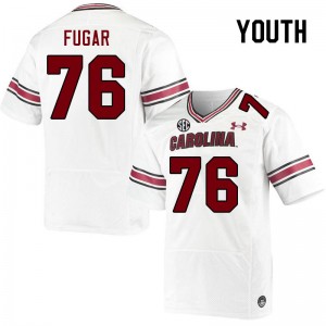 Youth Sidney Fugar White South Carolina Gamecocks College Football #76 Jersey 582005-466