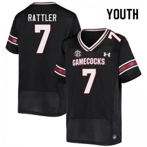 Youth Spencer Rattler Black South Carolina College Football #7 Jersey 462822-386