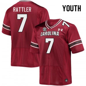 Youth Spencer Rattler Garnet University of South Carolina College Football #7 Jersey 489195-650