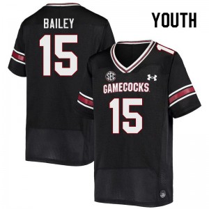 Youth Tanner Bailey Black South Carolina College Football #15 Jersey 774538-143
