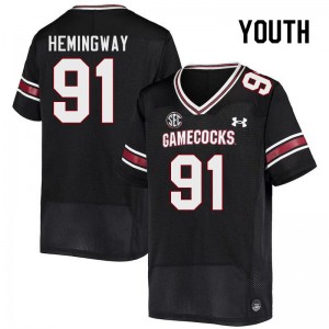 Youth Tonka Hemingway Black South Carolina College Football #91 Jersey 744452-380