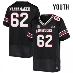 Youth Tyshawn Wannamaker Black South Carolina Gamecocks College Football #62 Jersey 357073-128