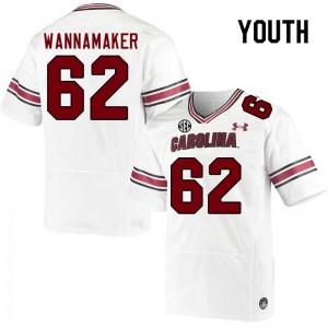 Youth Tyshawn Wannamaker White University of South Carolina College Football #62 Jersey 546700-916