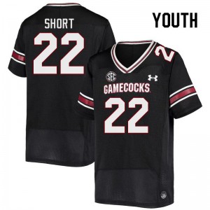 Youth Zavier Short Black South Carolina College Football #22 Jersey 826129-408