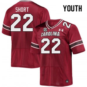 Youth Zavier Short Garnet South Carolina College Football #22 Jersey 264551-670