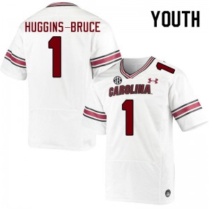Youth Ahmari Huggins-Bruce White South Carolina Gamecocks College Football #1 Jersey 593130-492