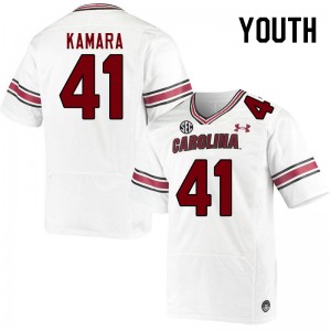 Youth Bangally Kamara White South Carolina College Football #41 Jersey 105049-668