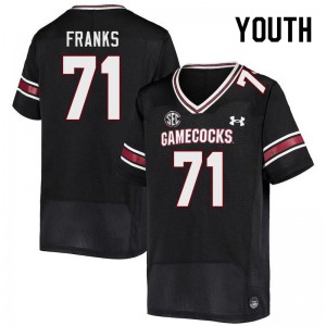 Youth Blake Franks Black University of South Carolina College Football #71 Jersey 626806-405