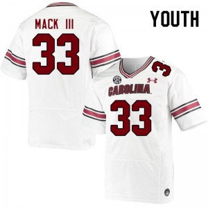 Youth Buddy Mack III White South Carolina College Football #33 Jersey 445739-659
