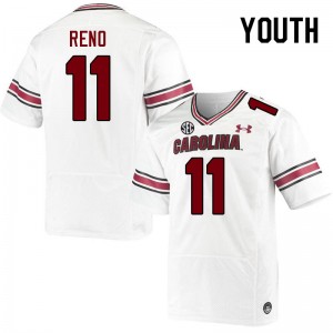 Youth Davis Beville White University of South Carolina College Football #11 Jersey 879856-358
