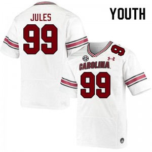 Youth DeAndre Jules White University of South Carolina College Football #99 Jersey 274614-834