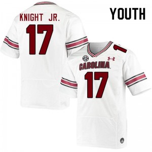 Youth Demetrius Knight Jr. White University of South Carolina College Football #17 Jersey 461838-418