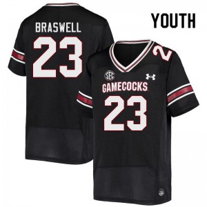 Youth Djay Braswell Black South Carolina Gamecocks College Football #23 Jersey 777887-228