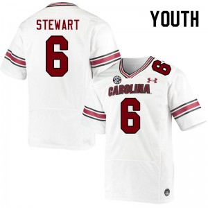 Youth Dylan Stewart White University of South Carolina College Football #6 Jersey 279842-867