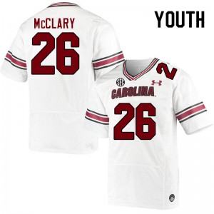 Youth Isaiah McClary White Gamecocks College Football #26 Jersey 115973-309