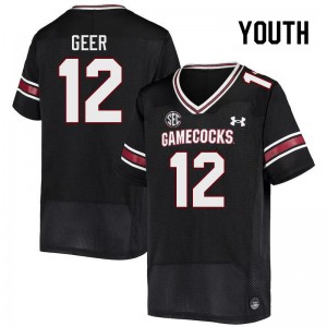 Youth Jatius Geer Black University of South Carolina College Football #12 Jersey 364964-338