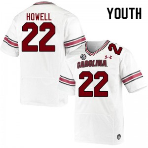 Youth Jawarn Howell White University of South Carolina College Football #22 Jersey 258423-792