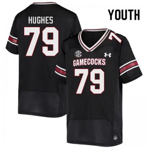 Youth Jaxon Hughes Black University of South Carolina College Football #79 Jersey 316780-445