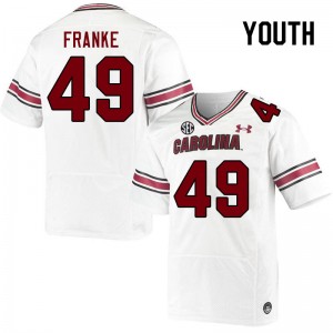 Youth Jordan Franke White South Carolina Gamecocks College Football #49 Jersey 866389-661