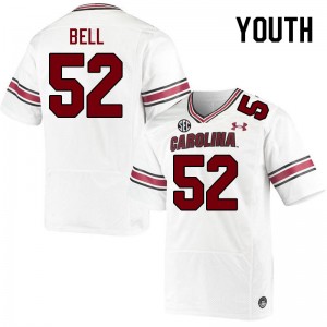 Youth Kamaar Bell White Gamecocks College Football #52 Jersey 853545-915