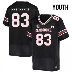 Youth Kelton Henderson Black South Carolina Gamecocks College Football #83 Jersey 264400-568