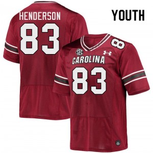 Youth Kelton Henderson Garnet Gamecocks College Football #83 Jersey 570436-217