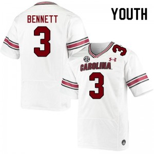 Youth Mazeo Bennett White Gamecocks College Football #3 Jersey 922709-543