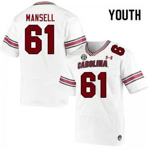 Youth Ni Mansell White South Carolina College Football #61 Jersey 623534-843