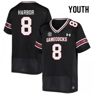 Youth Nyck Harbor Black South Carolina Gamecocks College Football #8 Jersey 165112-135
